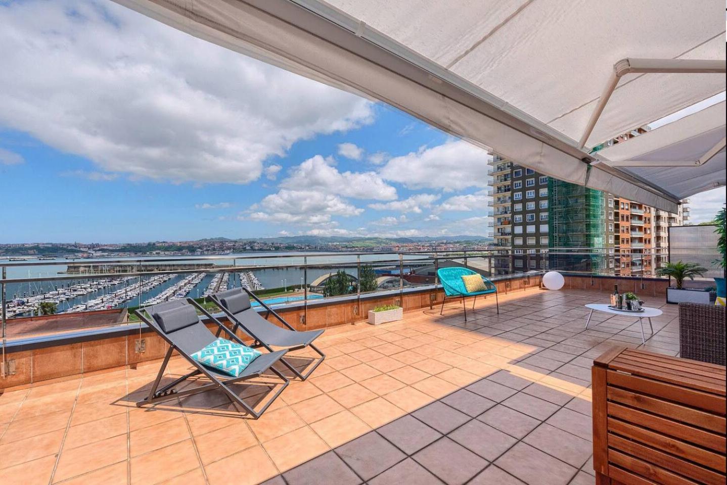 Atico Lujo Costa Vasca Bilbaoterraza Mar Jacuzi Lägenhet Santurtzi Exteriör bild